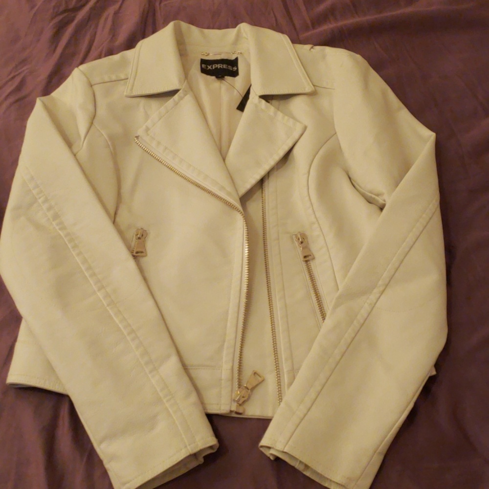 White leather jacket